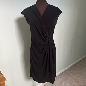 Tommy Bahama Women’s Clara Short Sleeve Faux Wrap Dress in Black Size S NEW